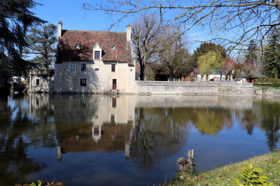 Abbaye de Saint-Cyran-en-Brenne vue de la D6