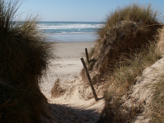Accés à la plage