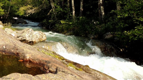 Après le petit pont en montant vers la cascade