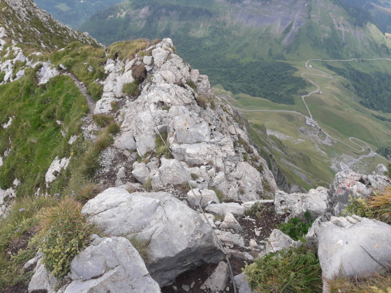 Arête avant le sommet