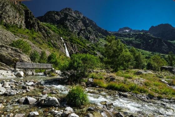 Arrivée à la cascade de la Pisse