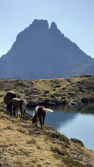 Arrivée au bord du lac Gentau.