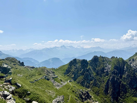 Arrivée au Col Monjoie