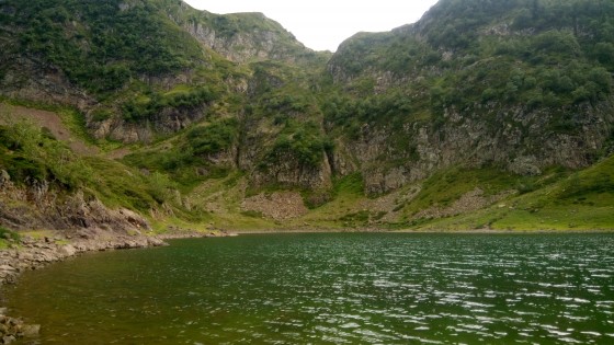 Arriv&eacute;e au lac