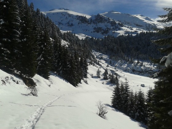 Arrivée sur la cabane
