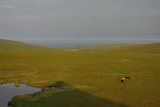 At Red Lake, with view down to Avon Reservoir