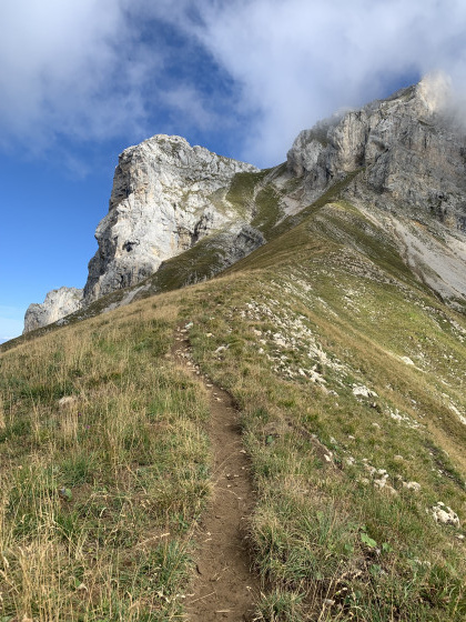 Au col avant la dernière partie de la randonnée