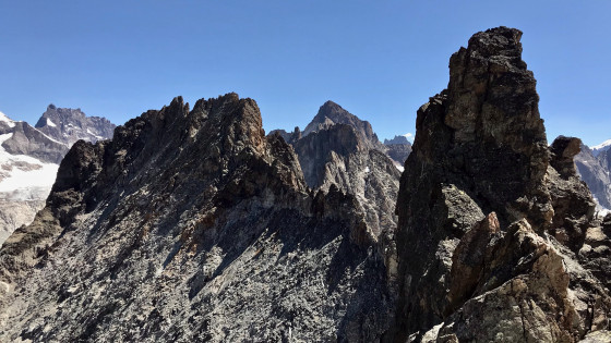 Au Col de Burlan, vue vers la Meije