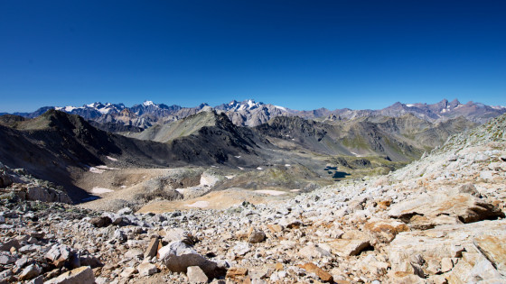 Le Col de Valmeinier vu du Col de la Chapelle