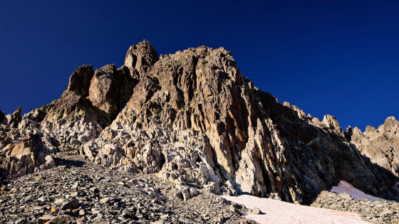 Au col de la Combe, vue sur l\'Aiguille Joseph Gaillard