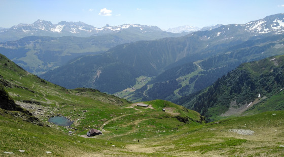 Au-dessus du chalet du Lac