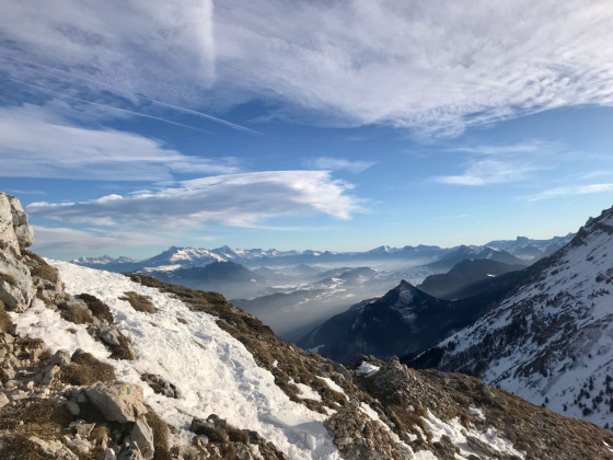 Au-dessus du Col de l’Arc