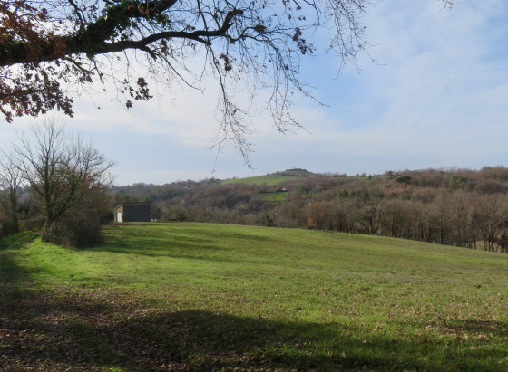 Au loin la Croix de Caylou