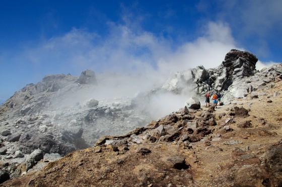 Au sommet de la Soufrière
