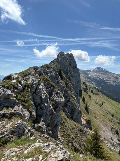 Au sommet du col Vert