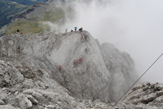 La cr&ecirc;te finale depuis le sommet