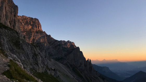 Aube sur le balcon Est du Nord Vercors