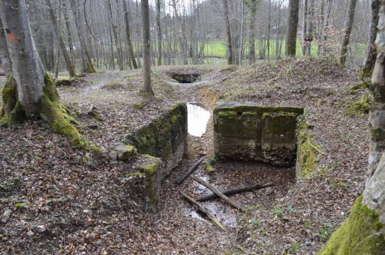 Avant-poste de mitrailleuse allemand du pont de Moos