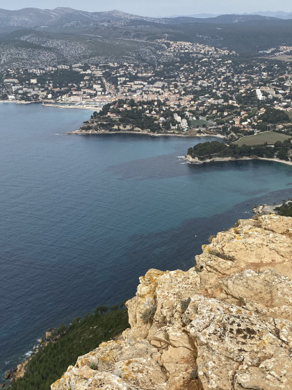 Baie de Cassis vue depuis le belvédère du cap Canaille