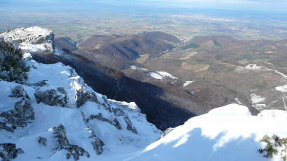 Barbières depuis Pierre Chauve sous la neige