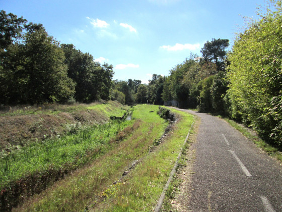 Le Peugue en bordure du bassin