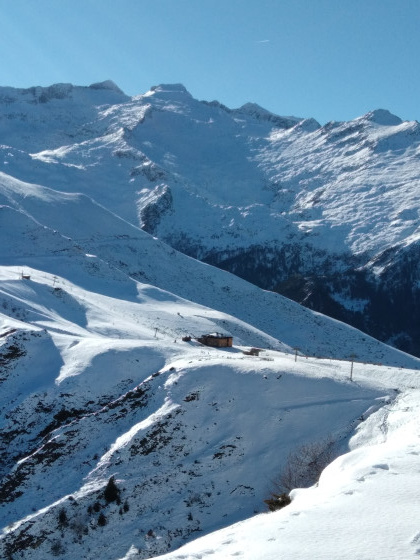 Belvédère de Guzet neige sous la neige