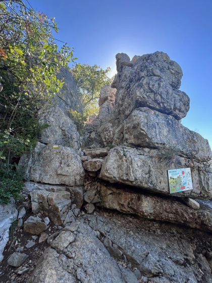 Bifurcation après le passage rocheux