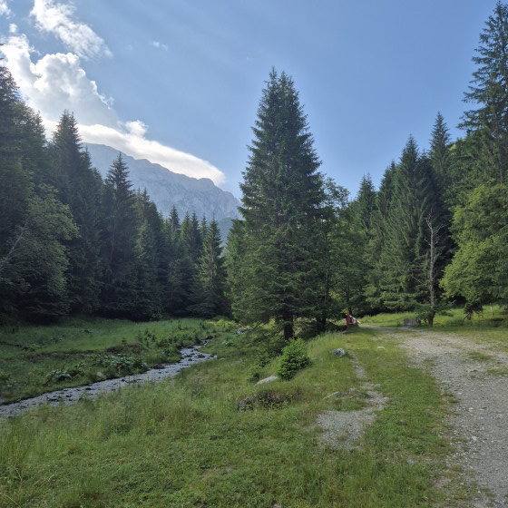 Bifurcation vers le sentier