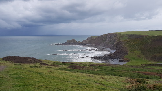 Plage de Blegberry et Damehole Point
