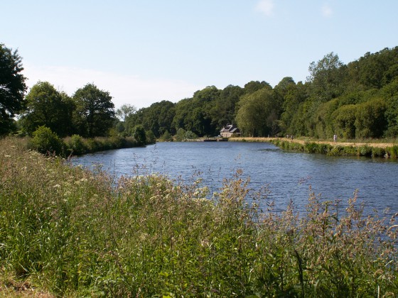 Bord de l'Aulne canalisée