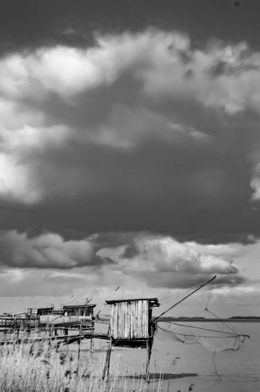 Cabane de pêcheur le long de la Garonne