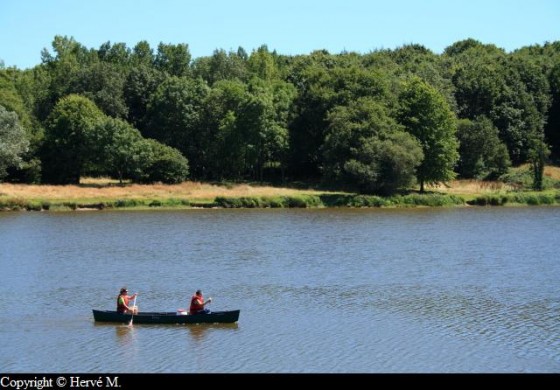 Balade en canoë sur le lac du Jaunay
