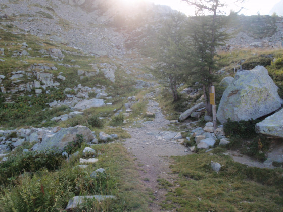Carrefour pour le vallon du Colletto del Valasco