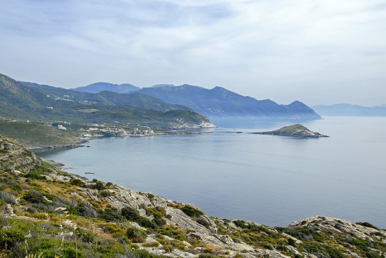 Centuri depuis le sentier des Douaniers