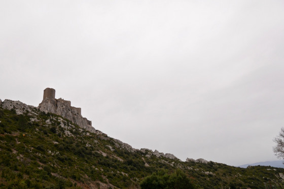 To the foot of the Château de Quéribus from Cucugnan