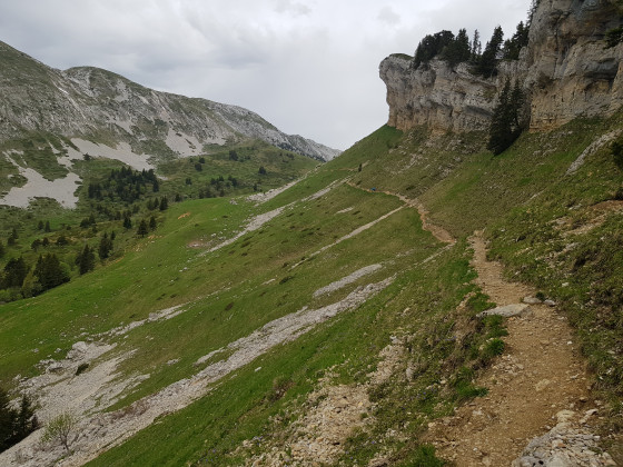 Chemin vers le col de la Sure