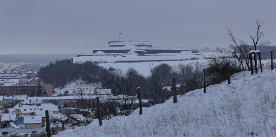 citadelle de Belfort sous la neige