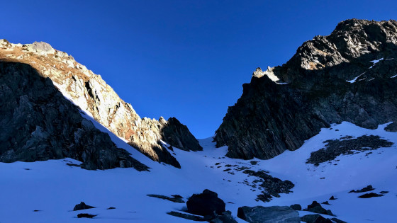 Collet sur la variante par le Col du Morétan