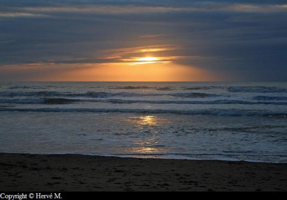 Coucher de soleil sur la mer