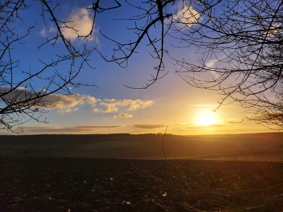 Couché de soleil sur la vallée de l\'Ardre