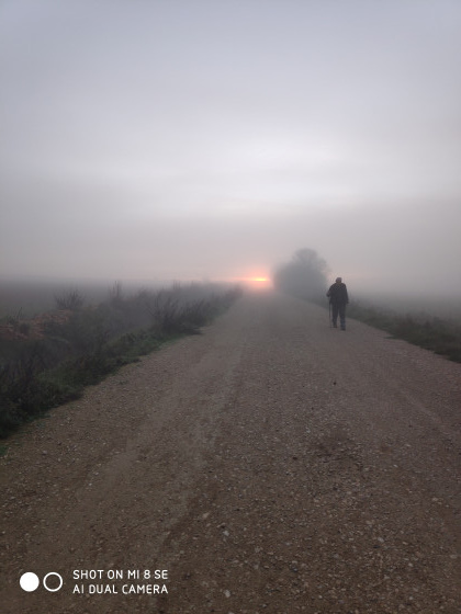 Coucher de soleil à l'arrivée