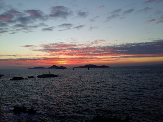 Coucher de soleil sur la Corniche