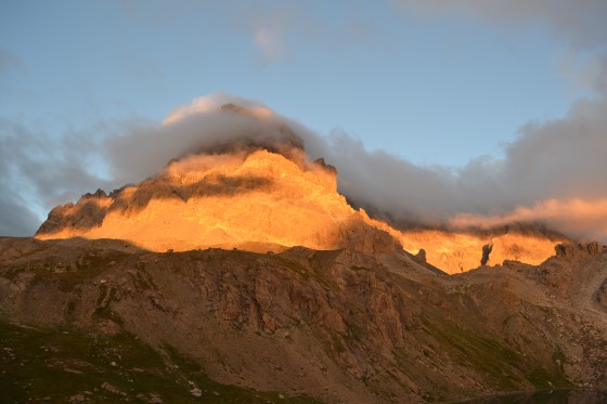 Coucher de soleil sur le Brec du Chambeyron