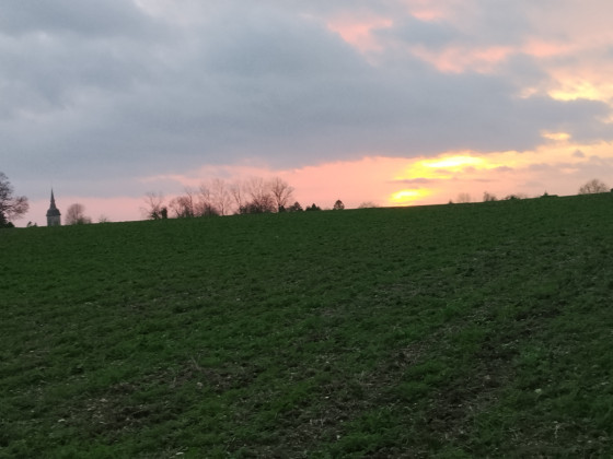 coucher de soleil sur thelus