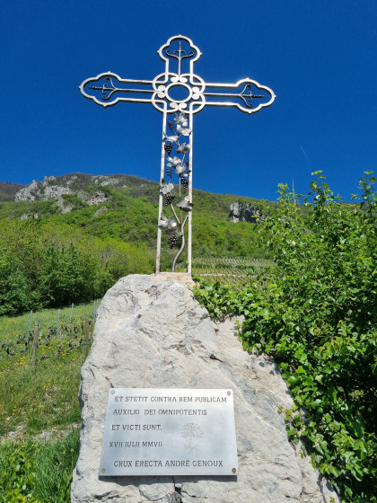 Croix au milieu du vignoble