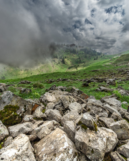 Dans la descente du sommet de sulens