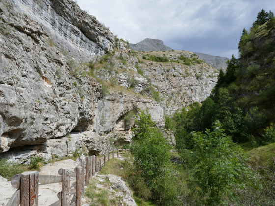 Dans les gorges