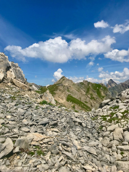 De la combe vers la Grande Paréi