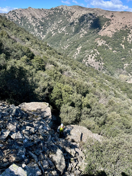 Début de l'arête de Caramaus