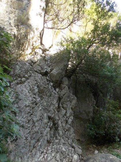 Début de l\'escalade.